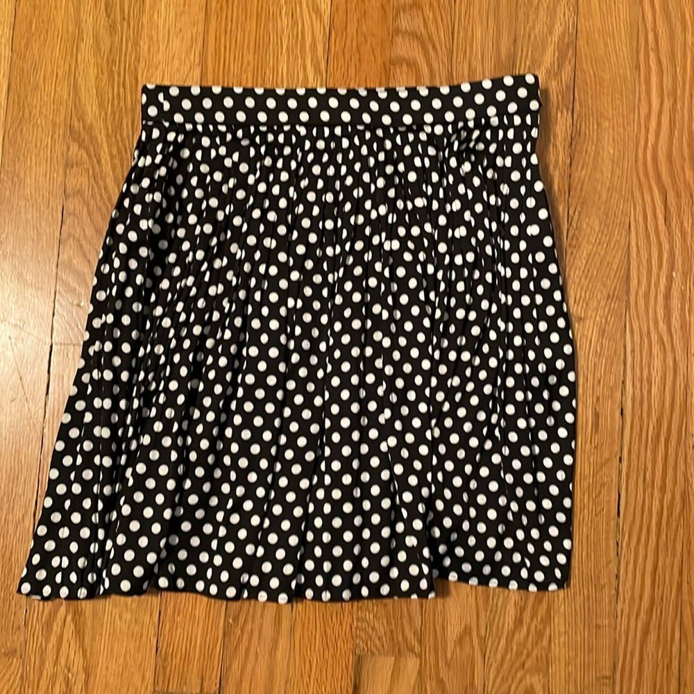 J Crew Featherweight Satin Mini Skirt in Polka Dot